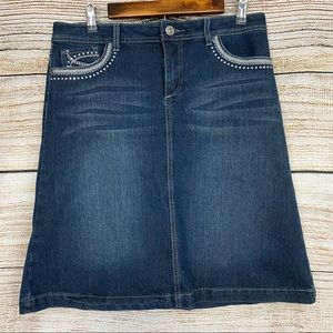 Baccini Jean Skirt with embellishments
